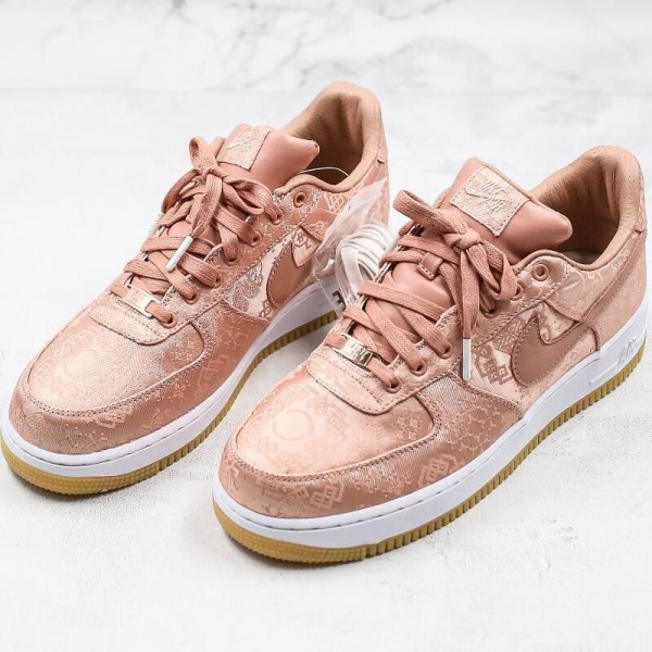 Air Force 1 x CLOT Rose Gold Silk