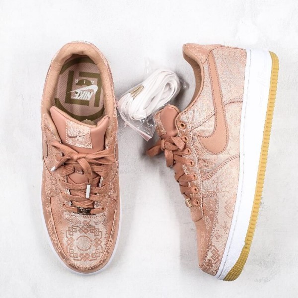 Air Force 1 x CLOT Rose Gold Silk