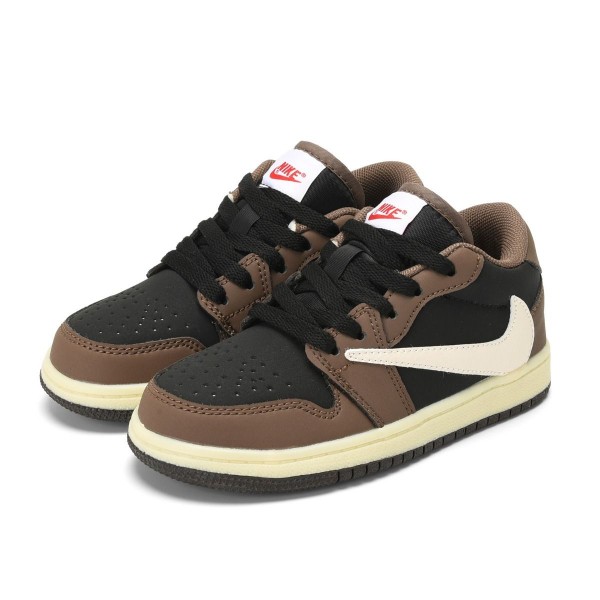 Kids Jordan 1 Low Brown