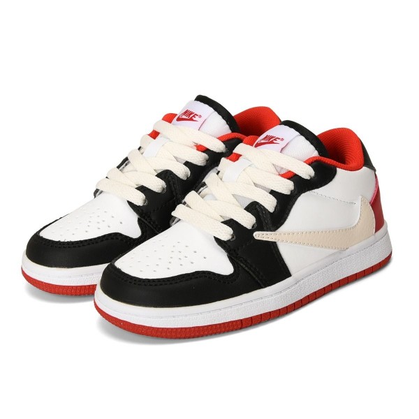 Kids Jordan 1 Low Red Black