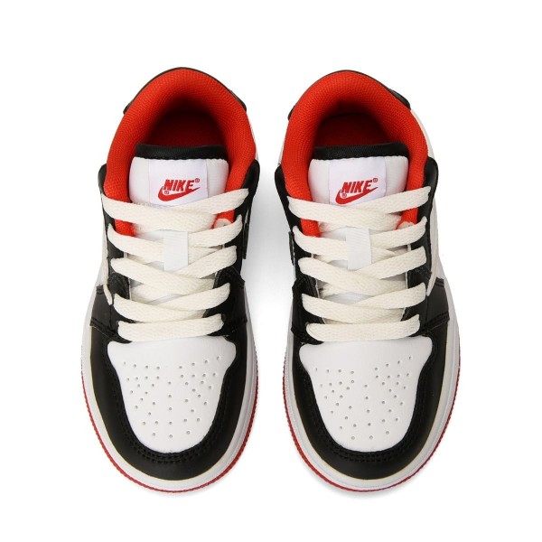 Kids Jordan 1 Low Red Black