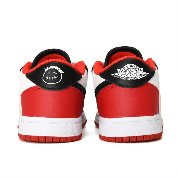 Kids Jordan 1 Low Red Black