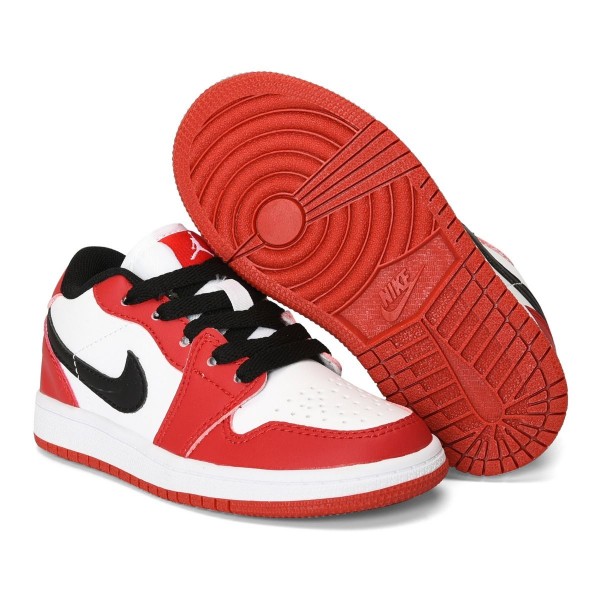 Kids Jordan 1 Low Red White