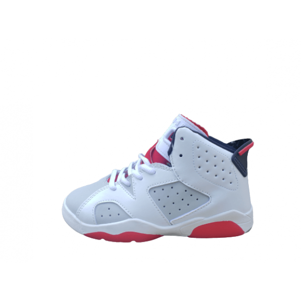Kids Jordan 6 White Grey