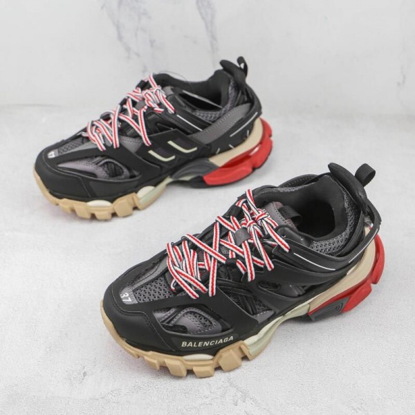 Balenciaga Track Trainers Black Red