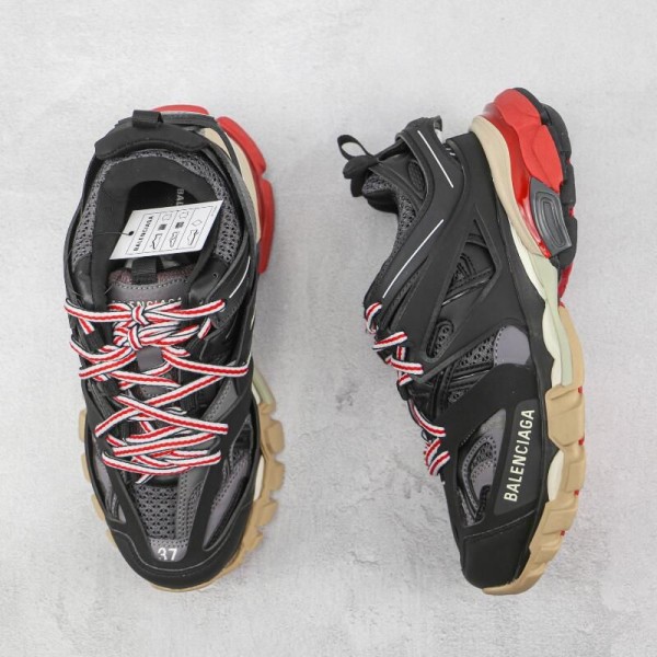 Balenciaga Track Trainers Black Red