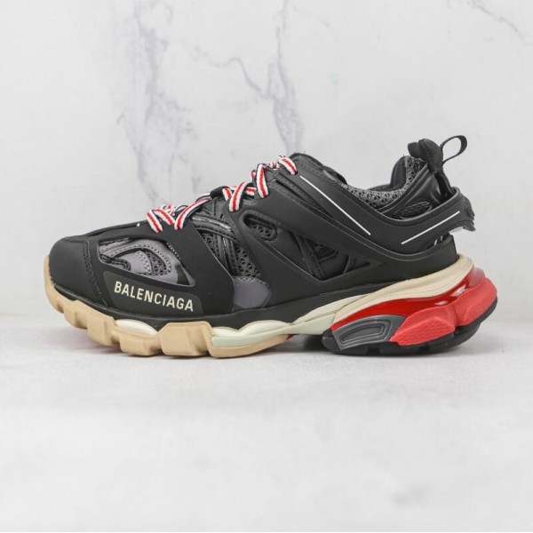 Balenciaga Track Trainers Black Red