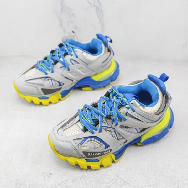 Balenciaga Track Trainers Grey Blue