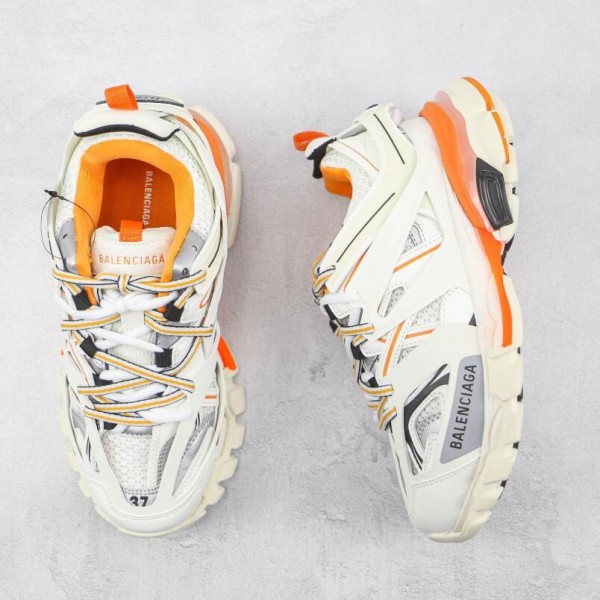 Balenciaga Track Trainers White Orange