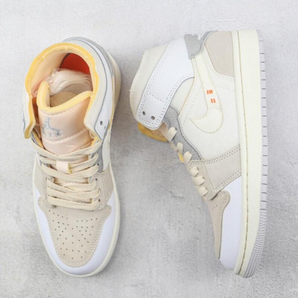 CLOT x Air Jordan 1 Mid White And Phantom