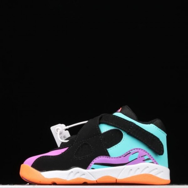 Kids Jordan 8 Turquoise