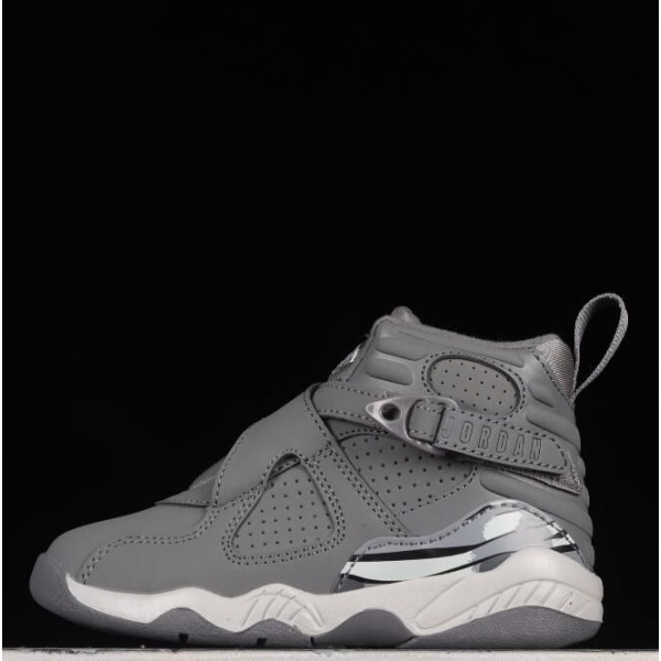 Kids Jordan 8 Grey