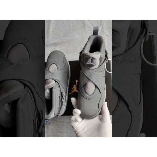 Kids Jordan 8 Grey