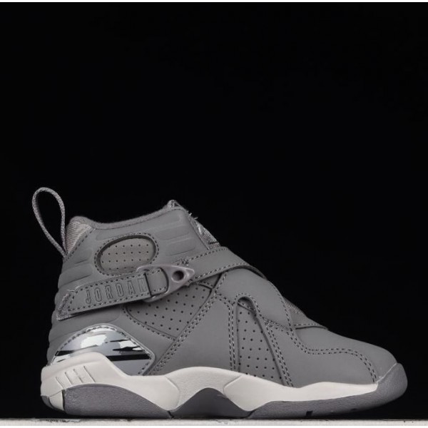 Kids Jordan 8 Grey