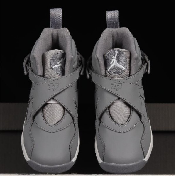 Kids Jordan 8 Grey