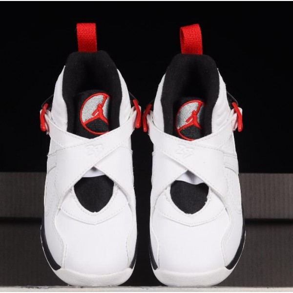 Kids Jordan 8 White Red