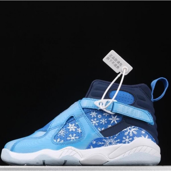 Kids Jordan 8 Blue