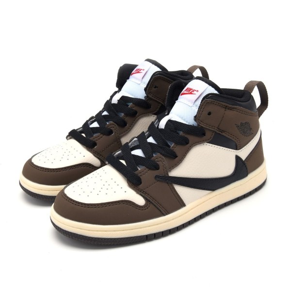 Kids Jordan 1 High Brown