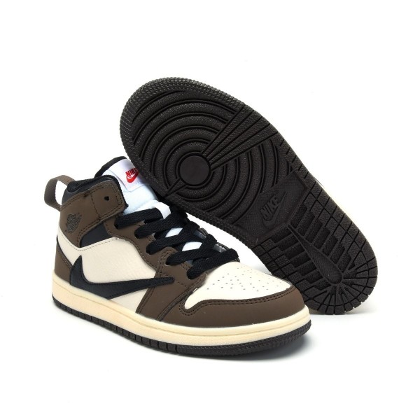 Kids Jordan 1 High Brown