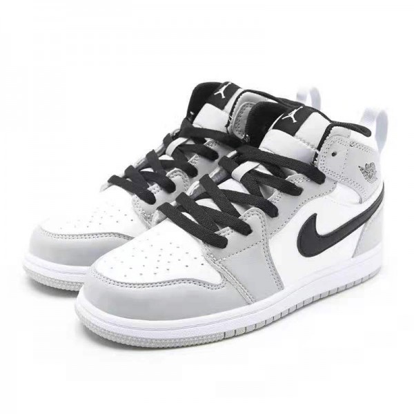 Kids Jordan 1 High Grey White