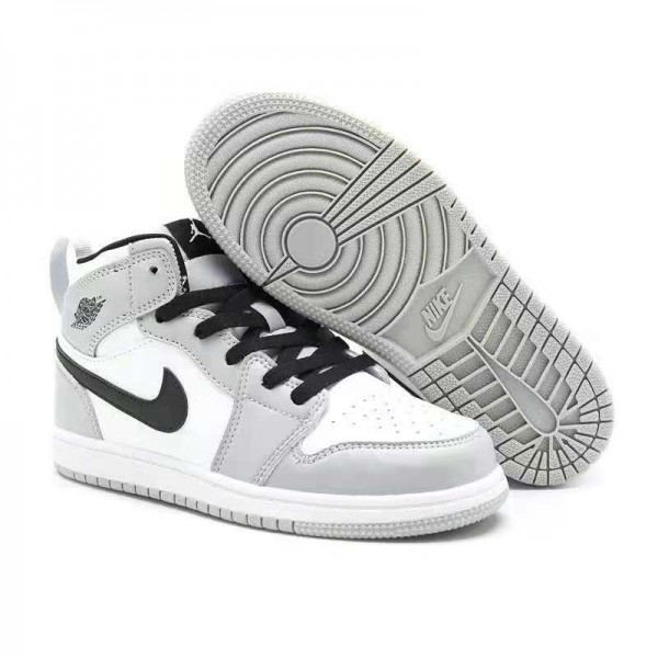 Kids Jordan 1 High Grey White