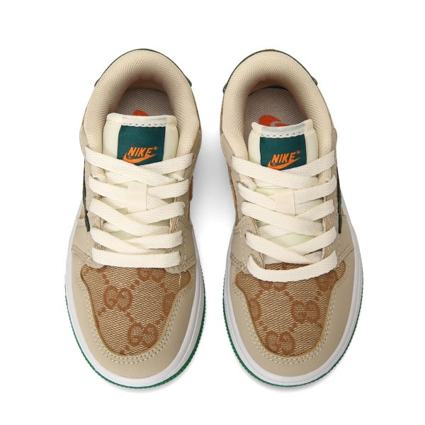 Kids Jordan 1 Low Beige Green