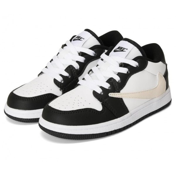 Kids Jordan 1 Low Black White