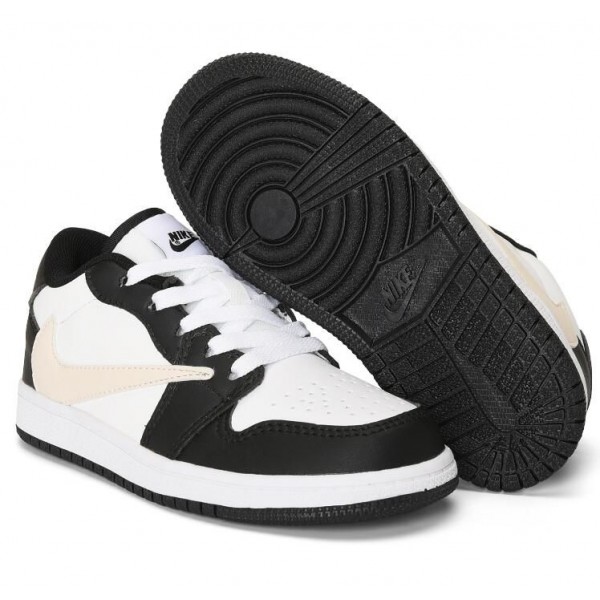 Kids Jordan 1 Low Black White