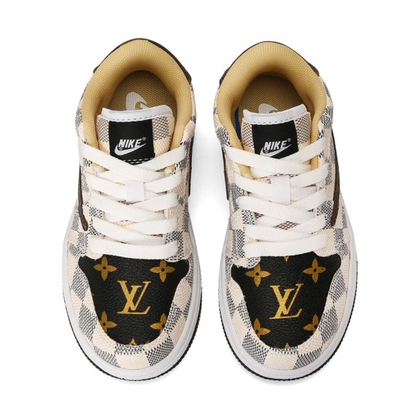Kids Jordan 1 Low Brown White Lxv