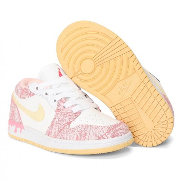 Kids Jordan 1 Low Light Pink