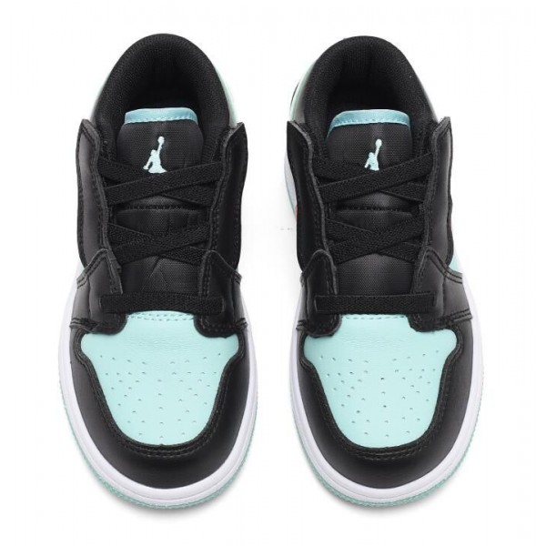 Kids Jordan 1 Low Velcro Straps Turquoise