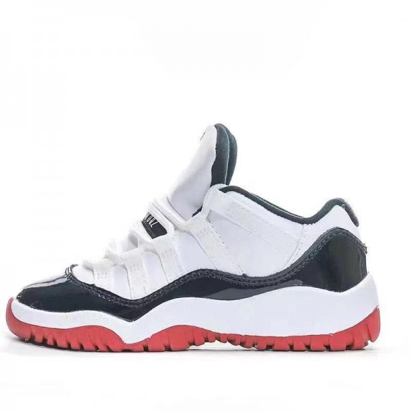 Kids Jordan 11 Low White Red