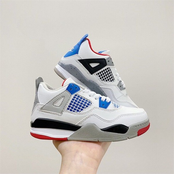 Kids Jordan 4 Blue Grey