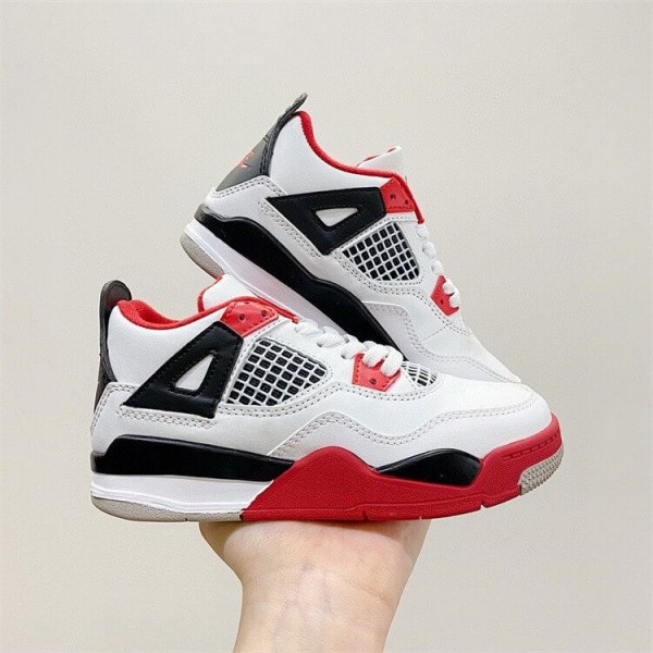 Kids Jordan 4 Red White
