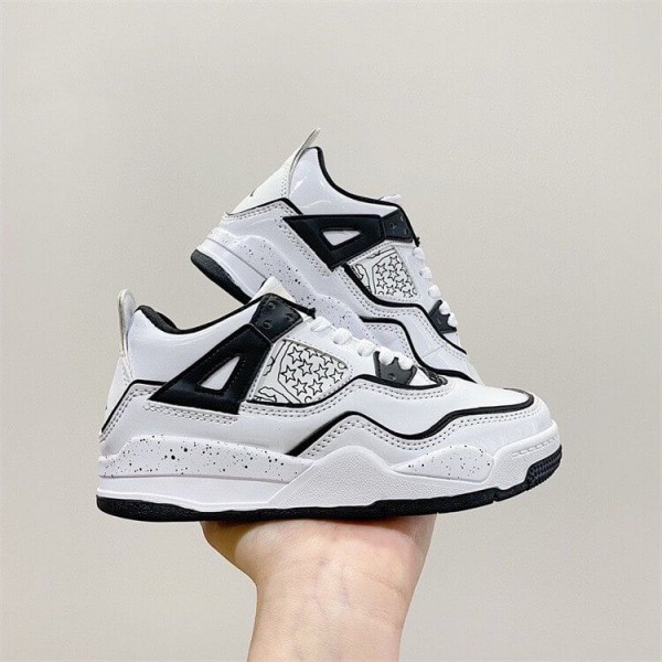 Kids Jordan 4 White Black