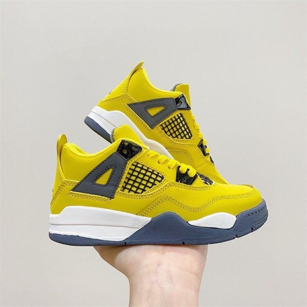 Kids Jordan 4 Yellow