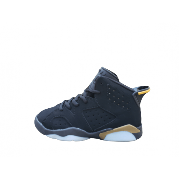 Kids Jordan 6 Black Gold