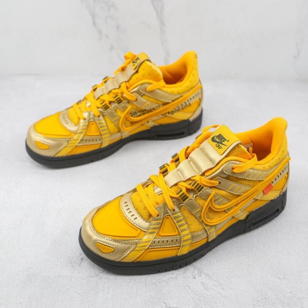 OW x Air Rubber Dunk University Gold