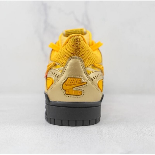 OW x Air Rubber Dunk University Gold