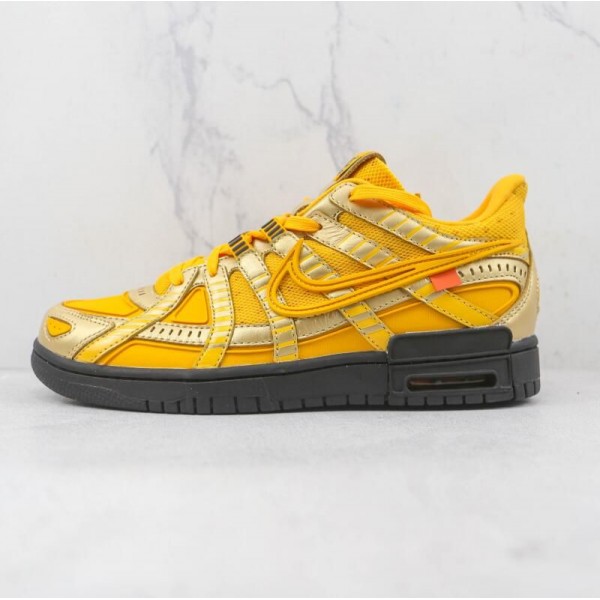 OW x Air Rubber Dunk University Gold