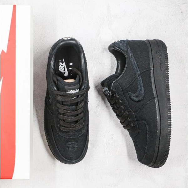 Stussy x Air Force 1 Low Black Cool