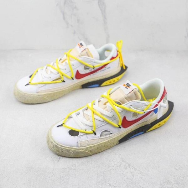 OW x Blazer Low White