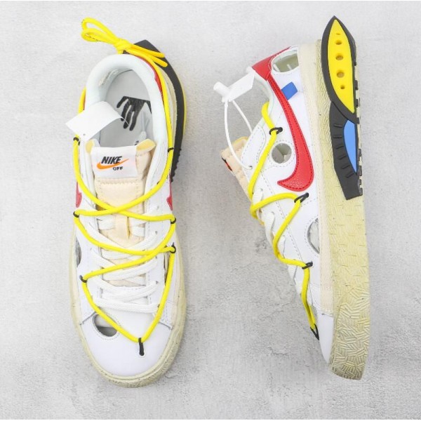 OW x Blazer Low White