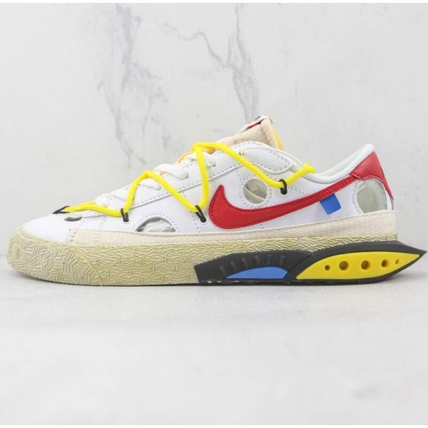 OW x Blazer Low White